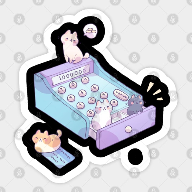 Cash register Sticker by Milkkoyo